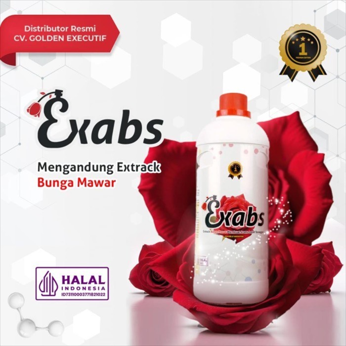 EXABS Extract Mawar Edition 900ml Pelarut bibit Parfum Original Halal 100%