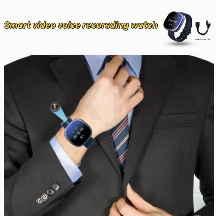 Smart Watch Bluetooth Connection 1080P Mini Camera Audio Video