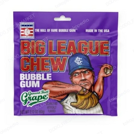 

SALE !!! BIG LEAGUE CHEW BUBBLE GUM GRAPE 60GR READYY