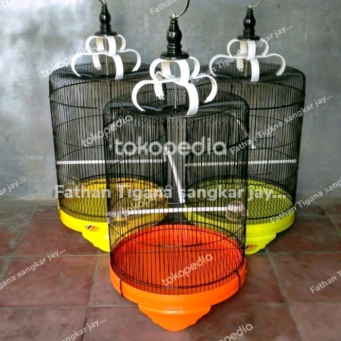 Kandang burung besi bulat Jumbo diameter 42cm inport