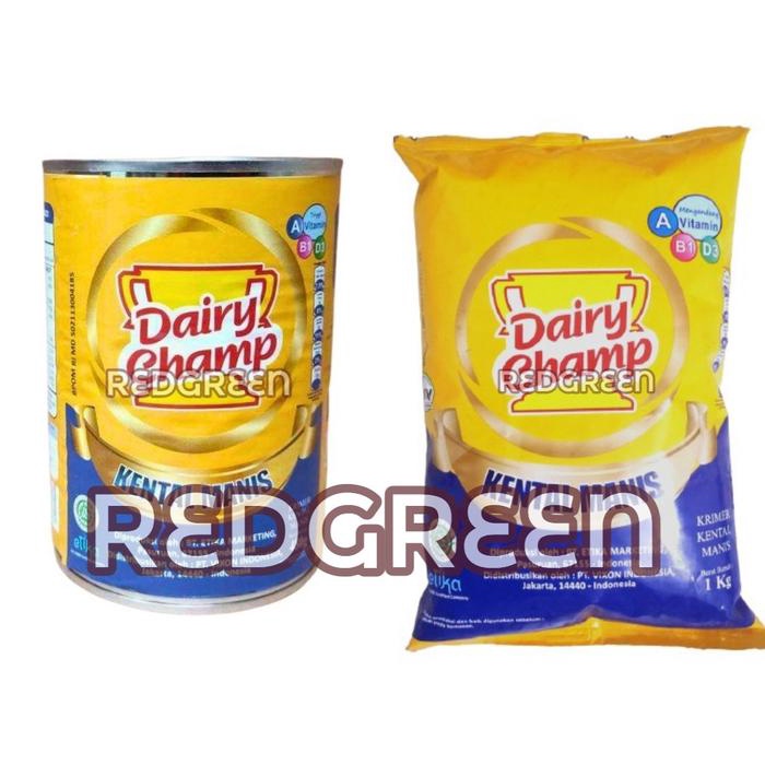 

Ready" Susu Kental Manis Dairy Champ 1Kg Susukental Manis Dairy Champ 1000Grm
