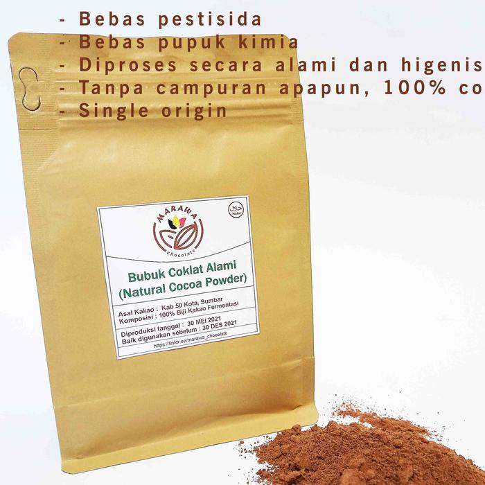 

Ready" Raw Cocoa Powder Bubuk Coklat Murni 100% Cocoa Alami 250