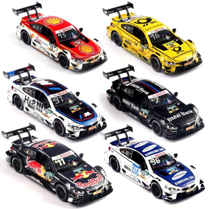 RMZ City 1:32 Alloy Diecast M4 DTM M8 GTE Car Toy Model Sound Light