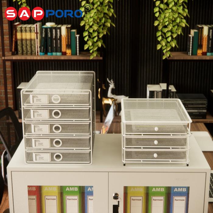 

BARANG TERLARIS SAPPORO VELTA - Rak Dokumen File Rack Document Shelf Organizer Besi Hitam