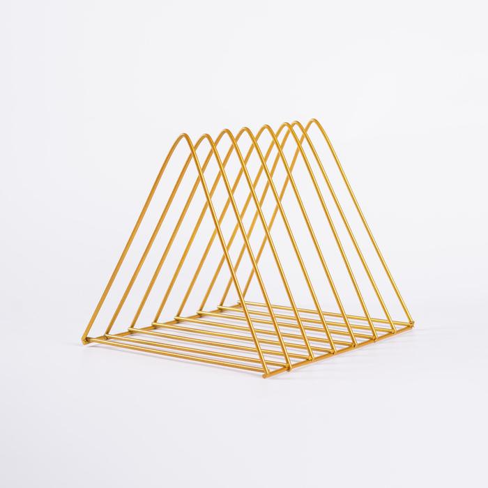 

BARANG TERLARIS Sekat / Pembatas Buku Minimalis - Triangle Bookshelf Besi Anti Karat Hitam Putih