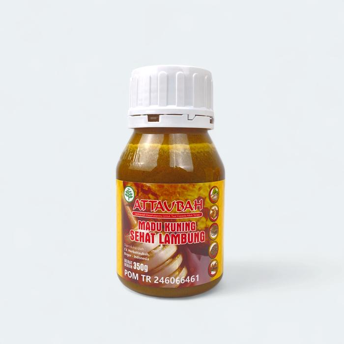 

Madu Attaubah Kuning Sehat Lambung 350Gr Dengan Kandungan Kunyit, Kencur, Temulawak, Dan Herba Lain