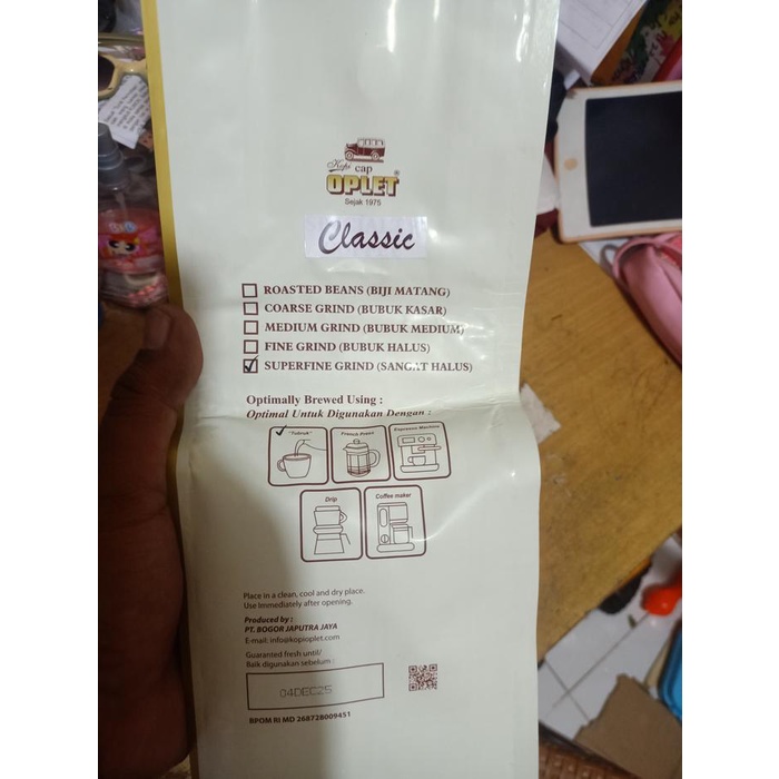 

Kopi Oplet Specialty Coffee Isi 500 Gram Tanpa Gula - Sangat Halus (Superfine Grind) Murni Terbaru