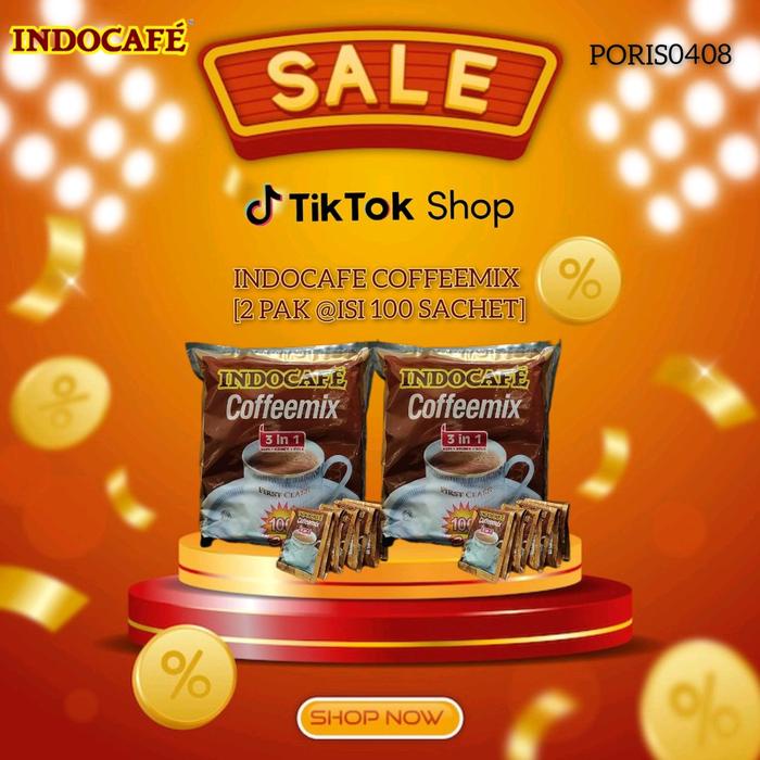 

[2 Pak X 100 Sachet] Indocafe Coffeemix 3 In 1 Promo