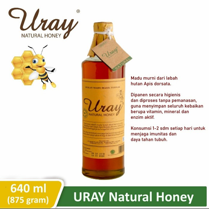 

BARANG TERLARIS Madu Uray - Natural Honey (640 ml / 875 gram)