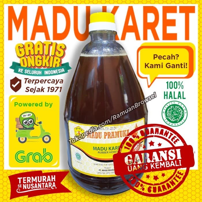 

BARANG TERLARIS Madu Pramuka Alami (Madu Karet) 2000ml - 2 liter