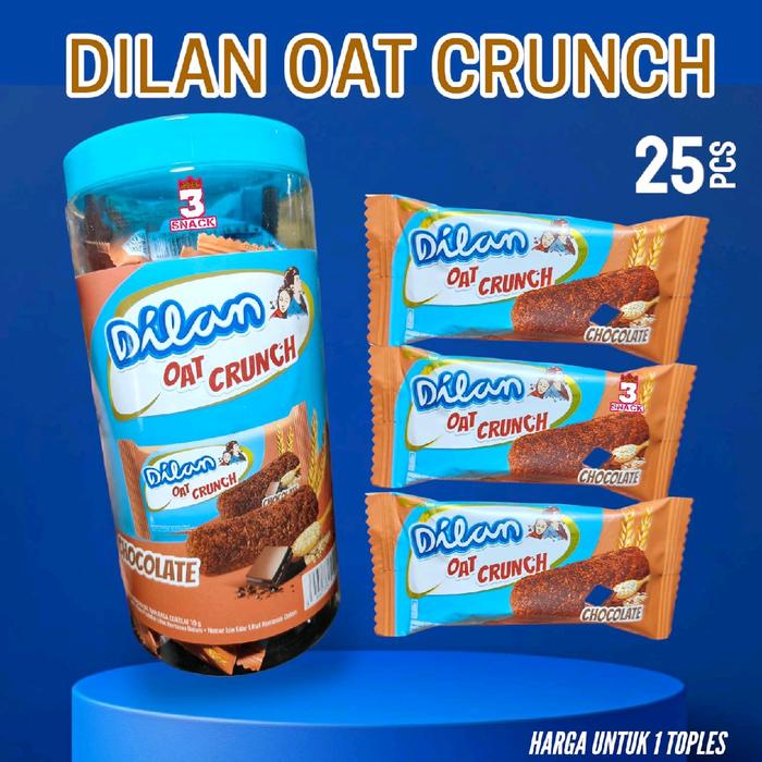 

Dilan Oat Crunch Rasa Coklat 1 Toples Isi 25 Pcs