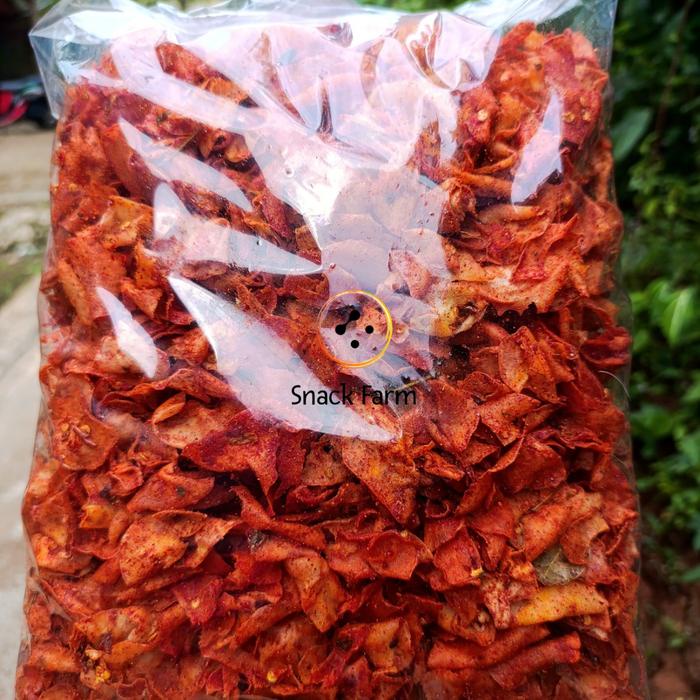 

1Kg Kripik Singkong Cikruh Kriwil Bumbu Kering Pedas Daun Jeruk Food Snack Makanan Ringan Kripik