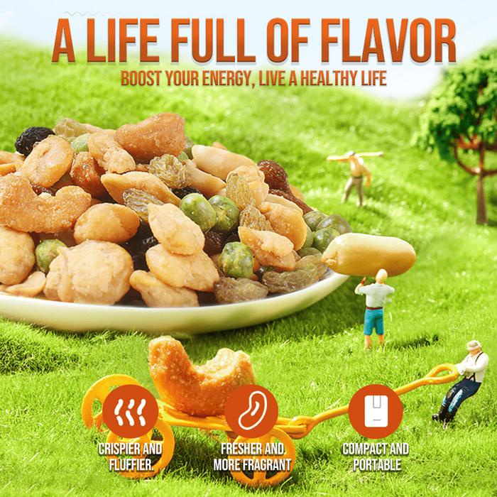 

[ MIX SERU ] Gain Yum Snack - Bundling Mix Seru (1x Mixed Beans and Nuts 75G, 1x Daily Mixed Beans