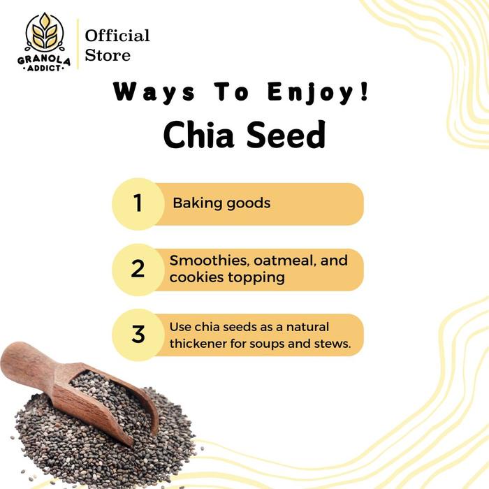 

Granola Addict - Black Chia Seed Mexico Organic / Organik 250G, 500G, 1KG