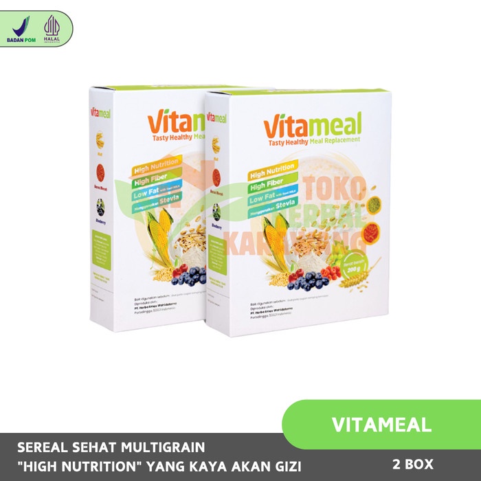 

Produk Viral 2 Box Vitameal Sereal Sehat Multigrain Bantu Turunkan Gula Darah Cod