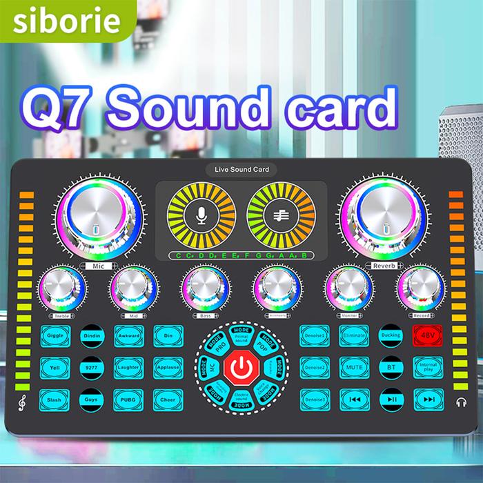 Siborie soundcard Q7 Original Bluetooth Sound Card 48V ditingkatkan Pengurangan kebisingan yang