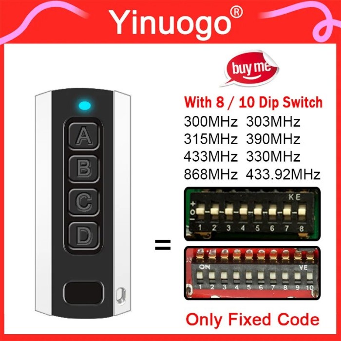 For 287MHz 300MHz 303MHz 315MHz 390MHz 433MHz 433.92MHz 868MHz