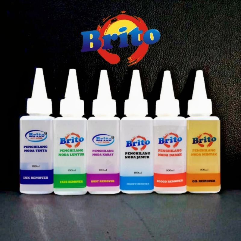 HJK Brito Anti Noda Pakaian 100 ml Brito Penghilang Noda Pakaian Deterjen Laundry