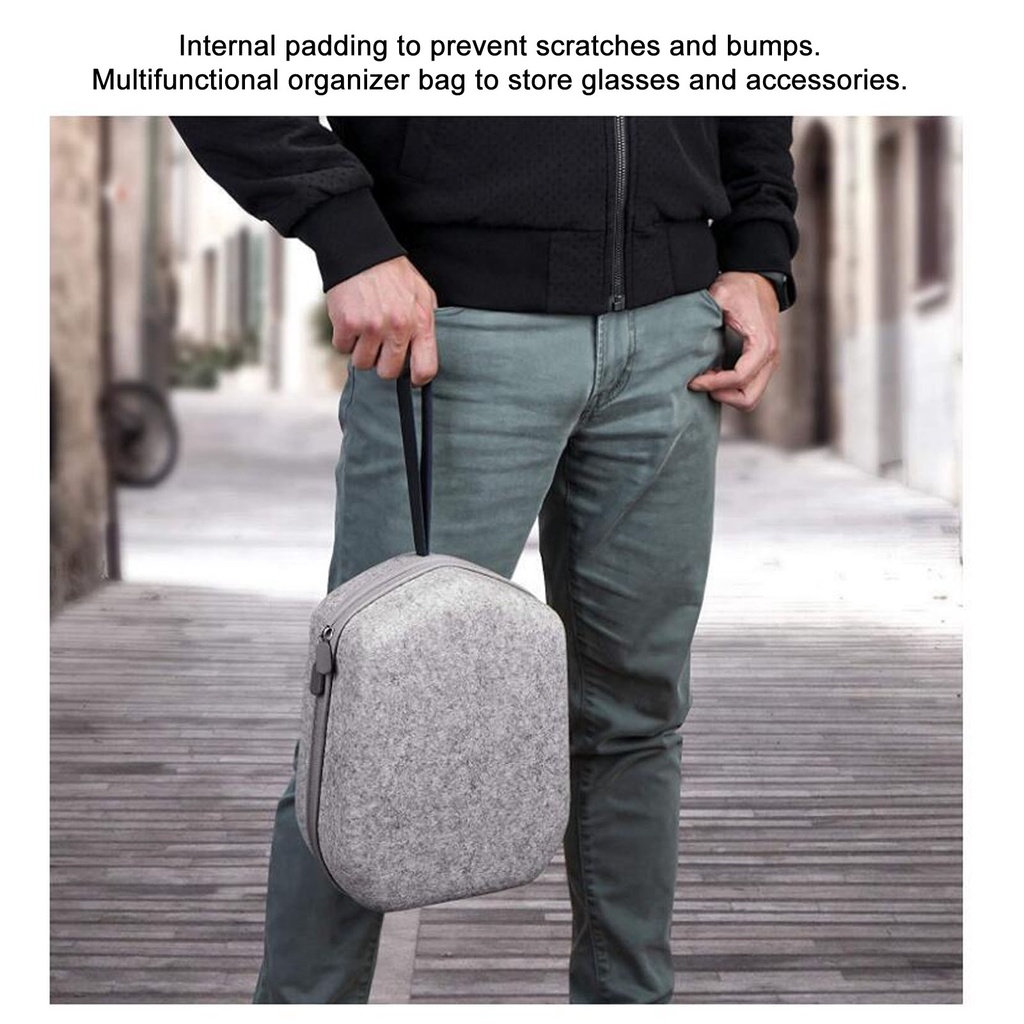 VR Glasses Storage Bag EVA Anti Scratch Portable VR Gaming Glasses Carrying Case for Quest 2 VR Glas