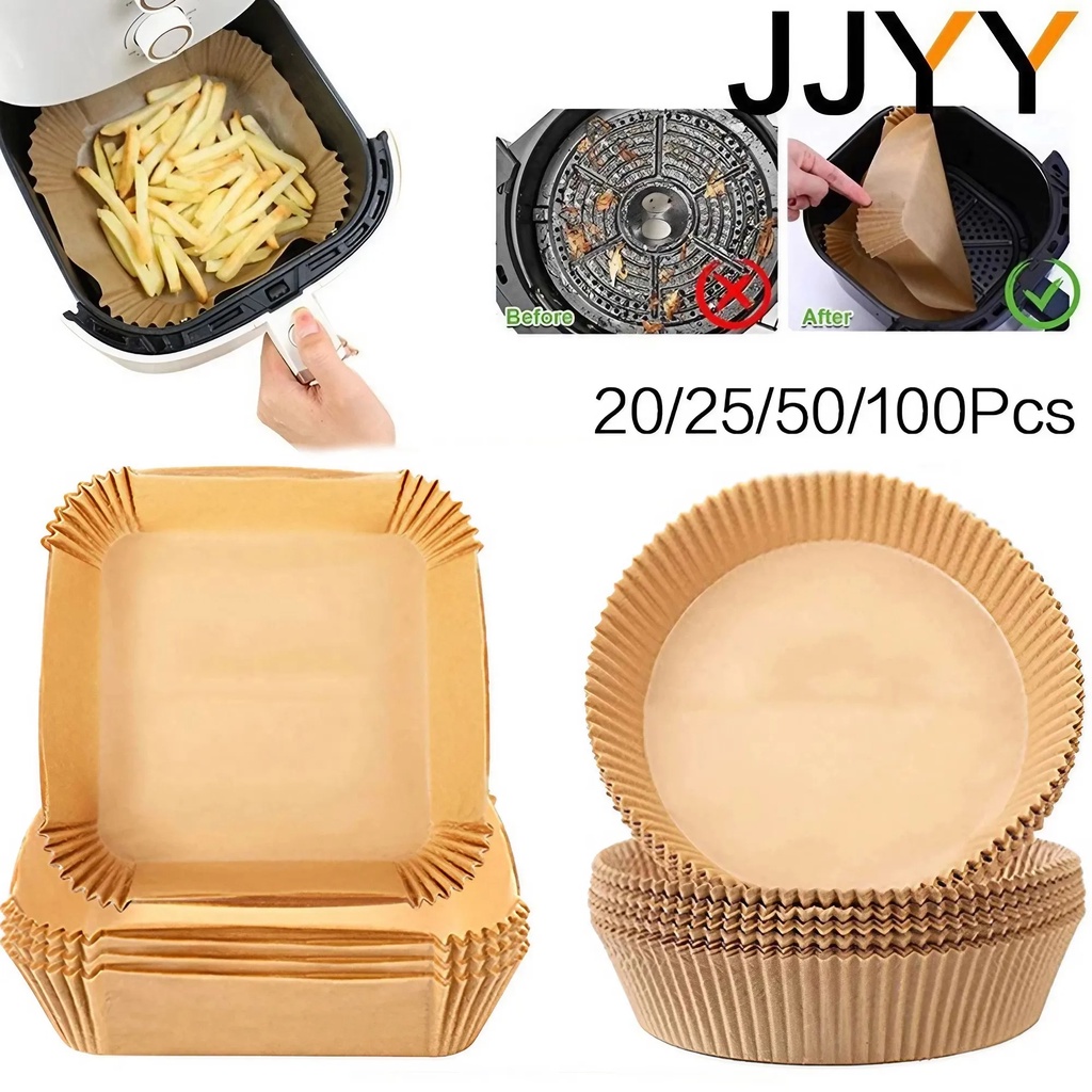 JJYY Air Fryer Disposable Paper Non-Stick Airfryer Baking Papers Round Air-Fryer Paper Liners Paper 