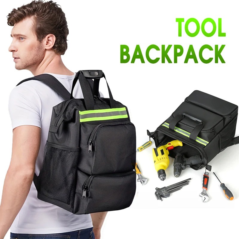 Tool Backpack For Men, HVAC Tool Bag Backpack, Electricians Backpack Tool Bag, Large Electrician Bac