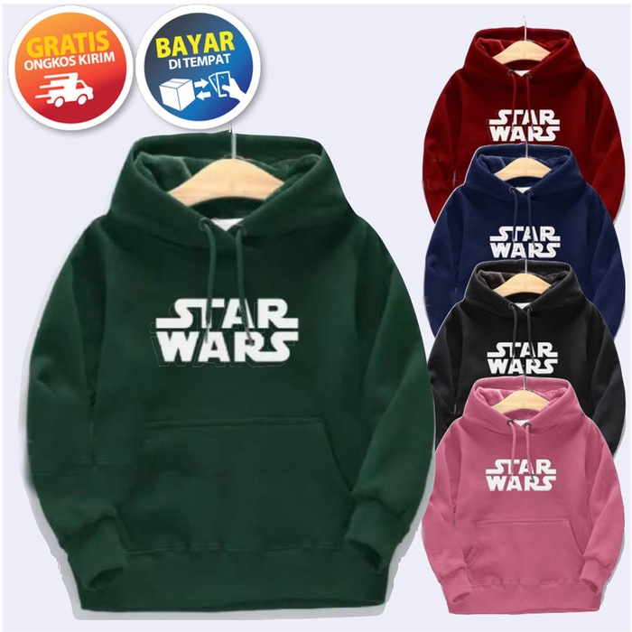 JAKET SWEATER HODIE ANAK LAKI LAKI PEREMPUAN STAR WARS 6 - 10 TAHUN