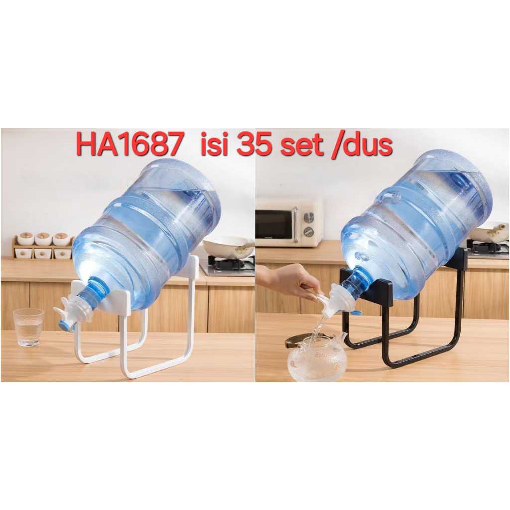 HJK Tatakan galon+kran (kaki baja) / RAK GALON MANUAL + KRAN