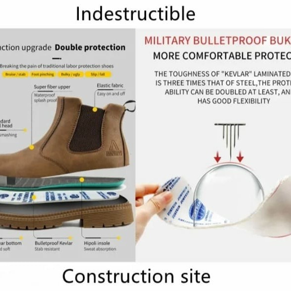 SEPATU SAFETY BOOT COKLAT TINGGI IMPORT