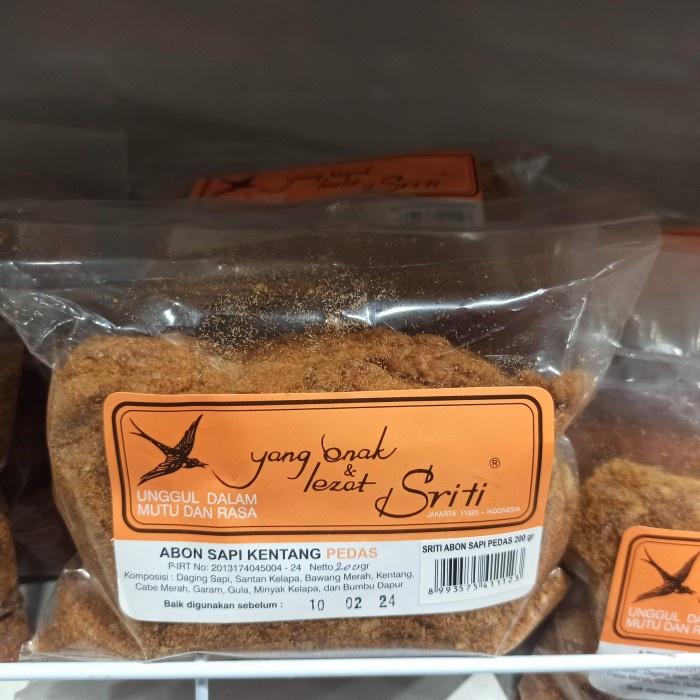 

SALE !!! SRITI ABON SAPI KENTANG PEDAS 200GR READYY