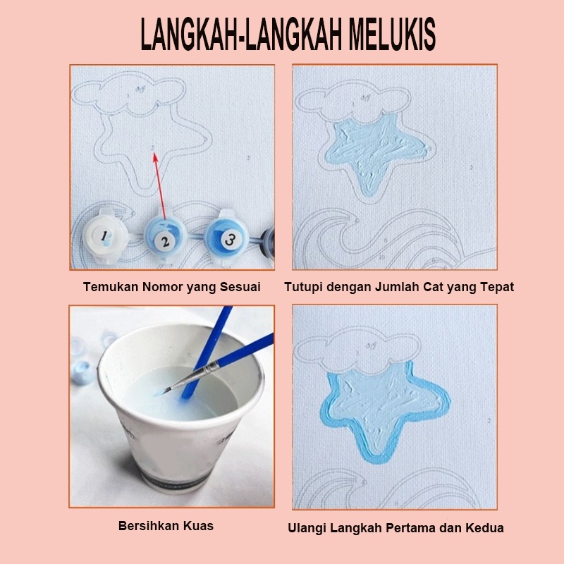 

Gratis Ongkir Xinz Paint By Number 20X20Cm Kit Kartun Diy Painting Kit Canvas Paint By Number