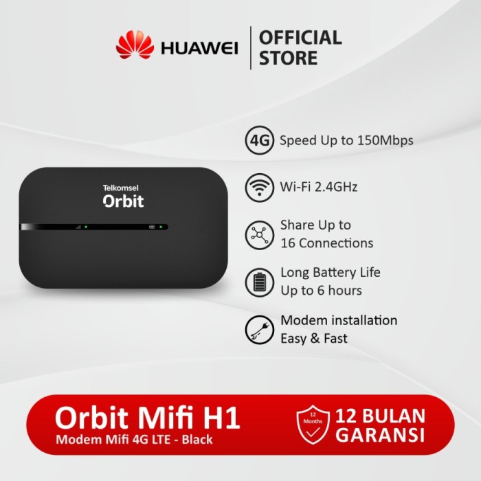 fi Modem Wifi 4G Huawei E5576 Unlock (free 14gb [7gb/bulan])