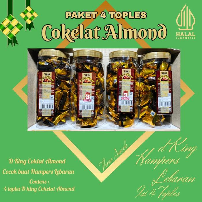 

Paket Hemat DKing Coklat Almond 1 Dus Isi 4 Toples