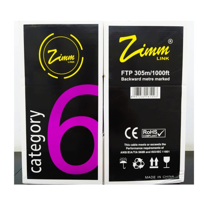 Kabel Ftp Zimmlink Cat 6 Lan Cable Outdoor Kabel Lan Ftp Stp Cat 6