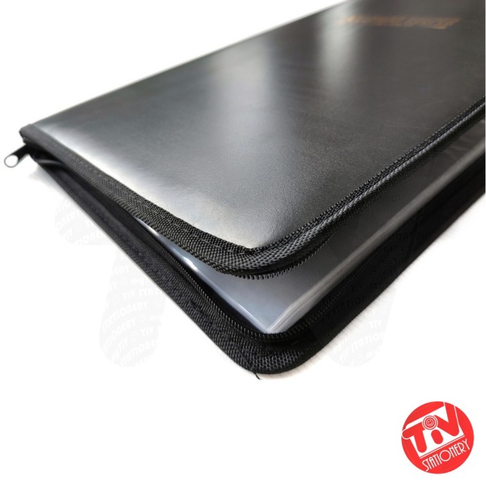 

[tmr] - Clear Holder Zipper Yushinca Document Keeper F4 / FC 40 Pockets