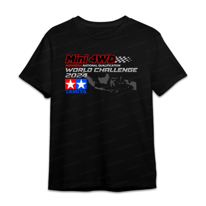 Kaos Pria Tamiya Mini4WD World Challenge 2024 2sisi