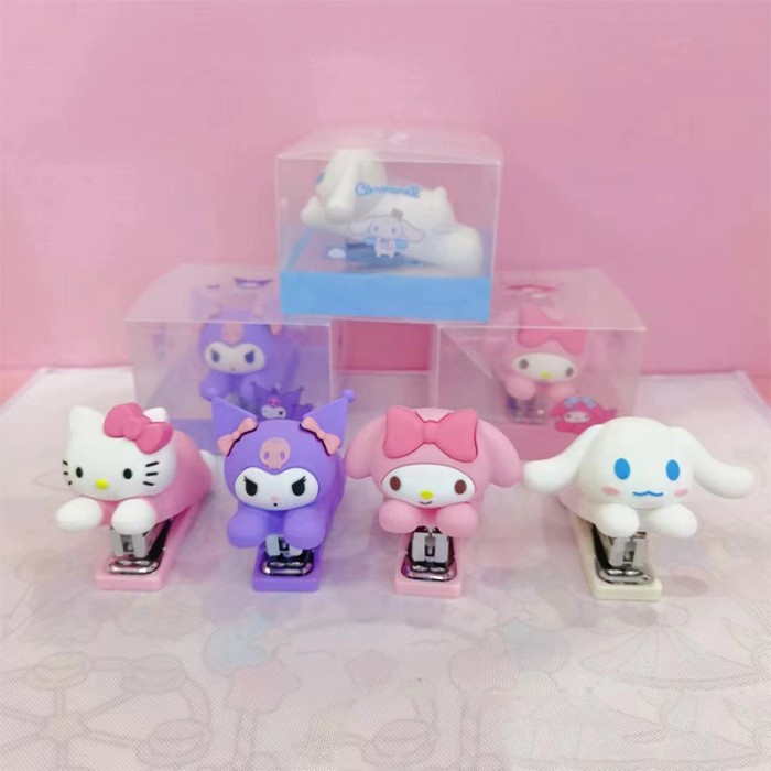 

PROMO! Stapler Staples Steples Stepler Cetrekan 3D Lucu Gemoy Kuromi Cinnamoroll My Melody Hello