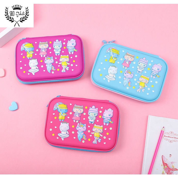 

Tempat pensil Kotak pensil model smiggle Lookalike Kittycorn Unicorn Kode 592