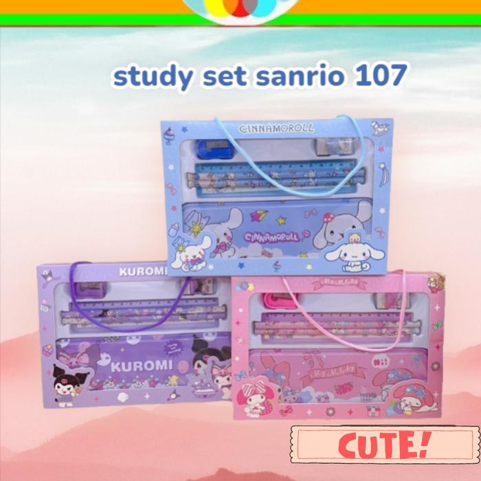 

STUDY SET SANRIO 107 SET ALAT TULIS SET PENSIL PULPEN KADO ANAK ULANG TAHUN PERALATAN TULIS
