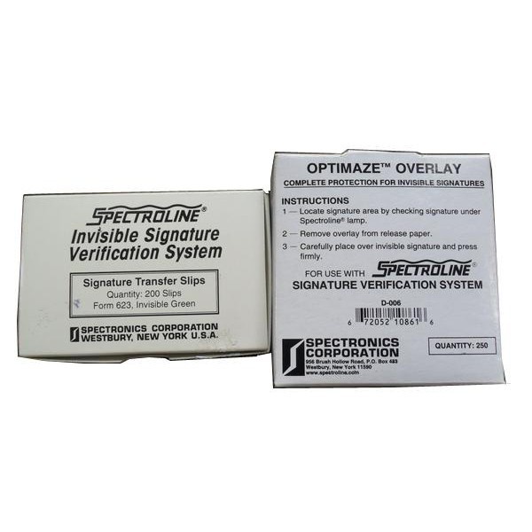 

SPECTROLINE OVERLAY INVISIBLE SIGNATURE VERIFICATION SYSTEM SET Kode 240