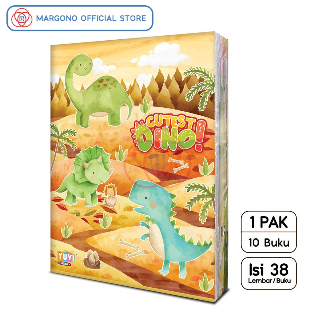 

Termurah My Book Yuvi Buku Tulis Cute Animals / Dino 38 Lembar - 10 Buku