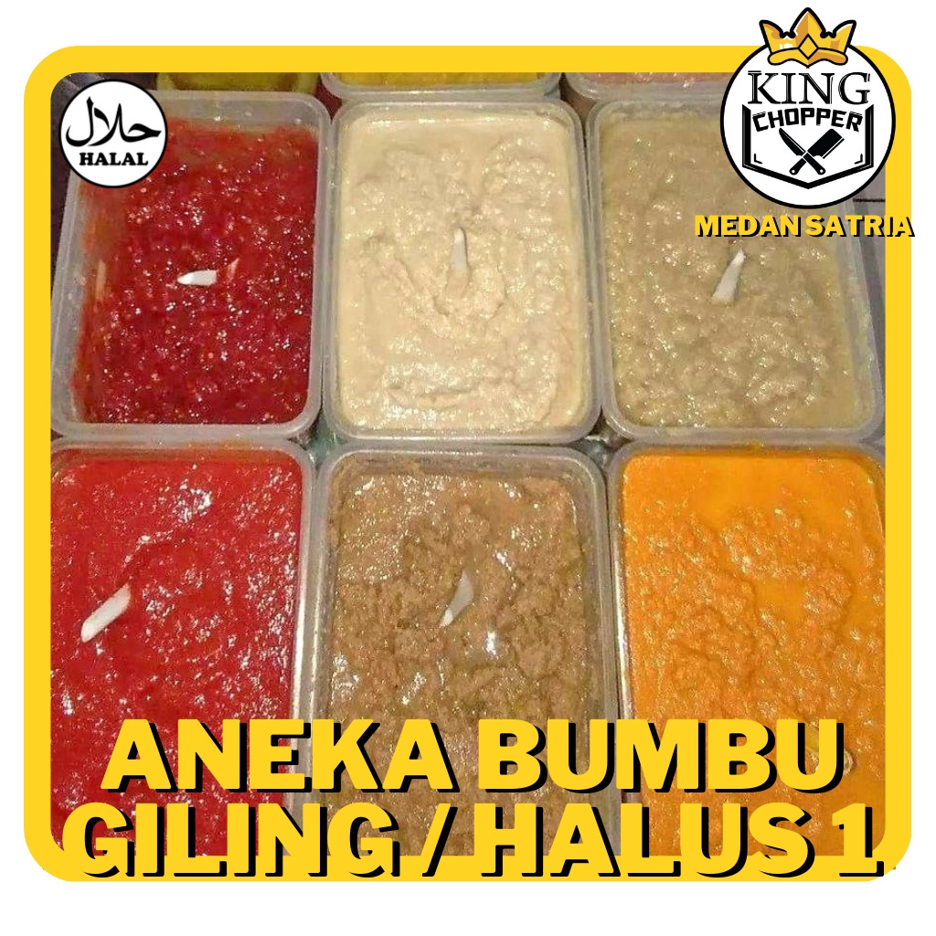

HJE ANEKA BUMBU GILING HALUS FRESH - MASAK AYAM GORENG OPOR RICA GULAI SOTO DAGING SEMUR RENDANG SOP