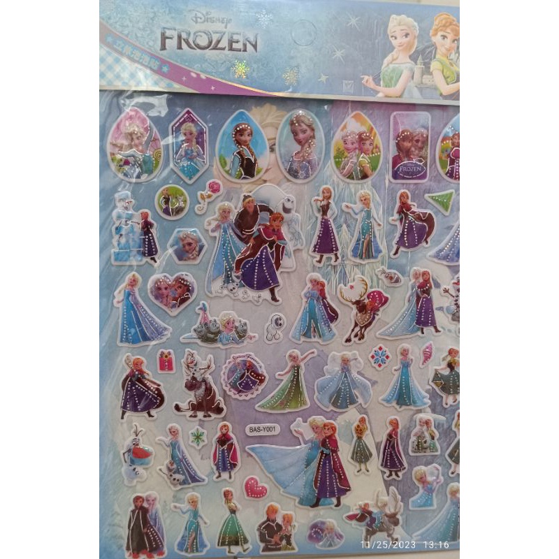 Tahan Lama Stiker Anak Timbul Frozen