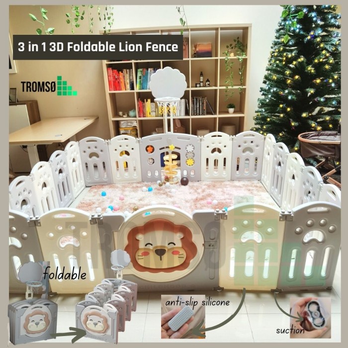Tromso Pagar Lipat Bayi / Pagar Keamanan Anak / Baby Safety Fence LION