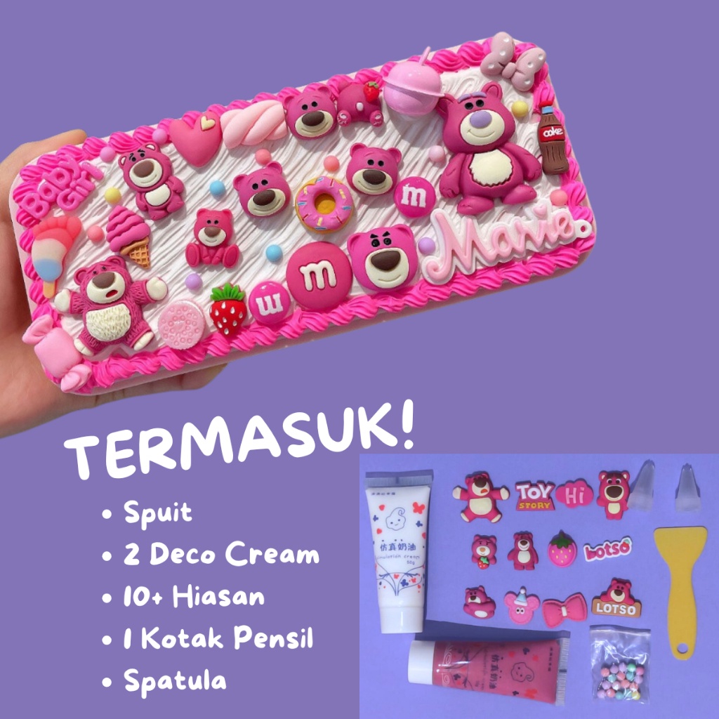 

Berkualitas Kit Kotak Pensil Diy / Diy Deco Cream Kit / Diy Pencilcase / Diy Kotak Pensil / Cream
