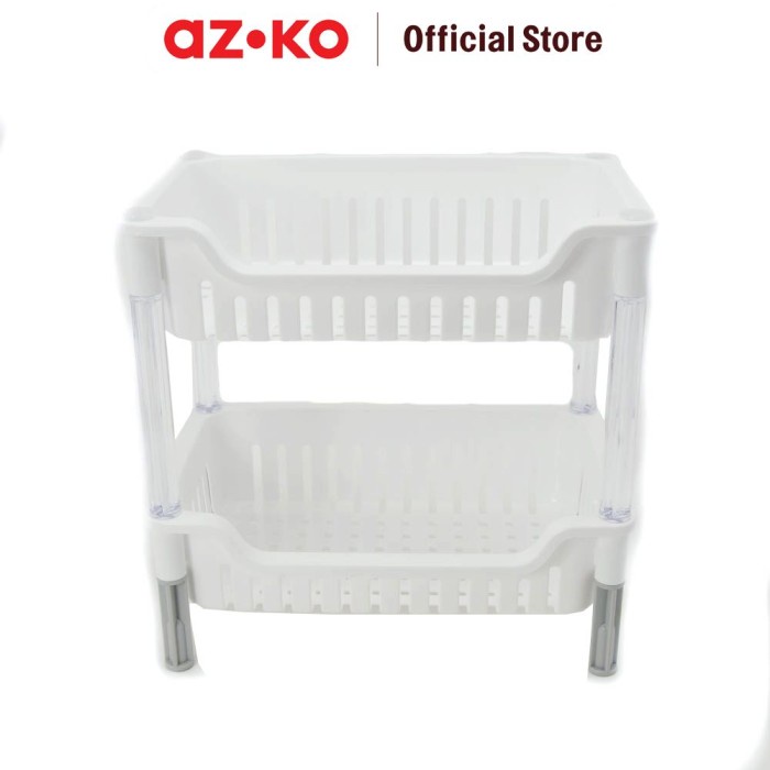 JAYAmart- AZKO Keyway Rak Plastik 2 Tingkat - Putih