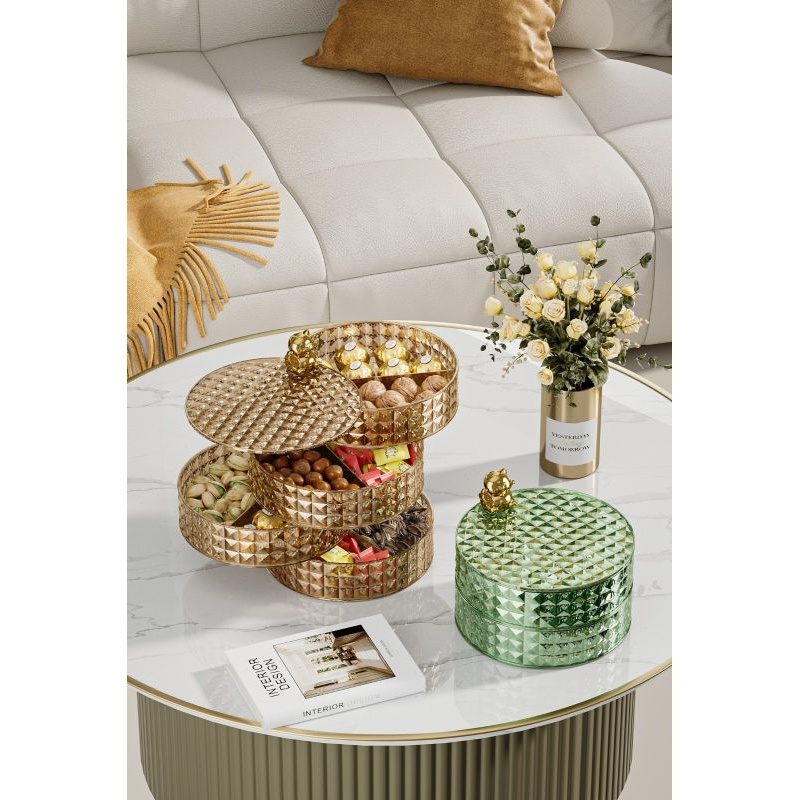 

Toples Bulat Susun Aesthethic / Toples Susun Lebaran putar 360 / Toples Kue kering / Tempat