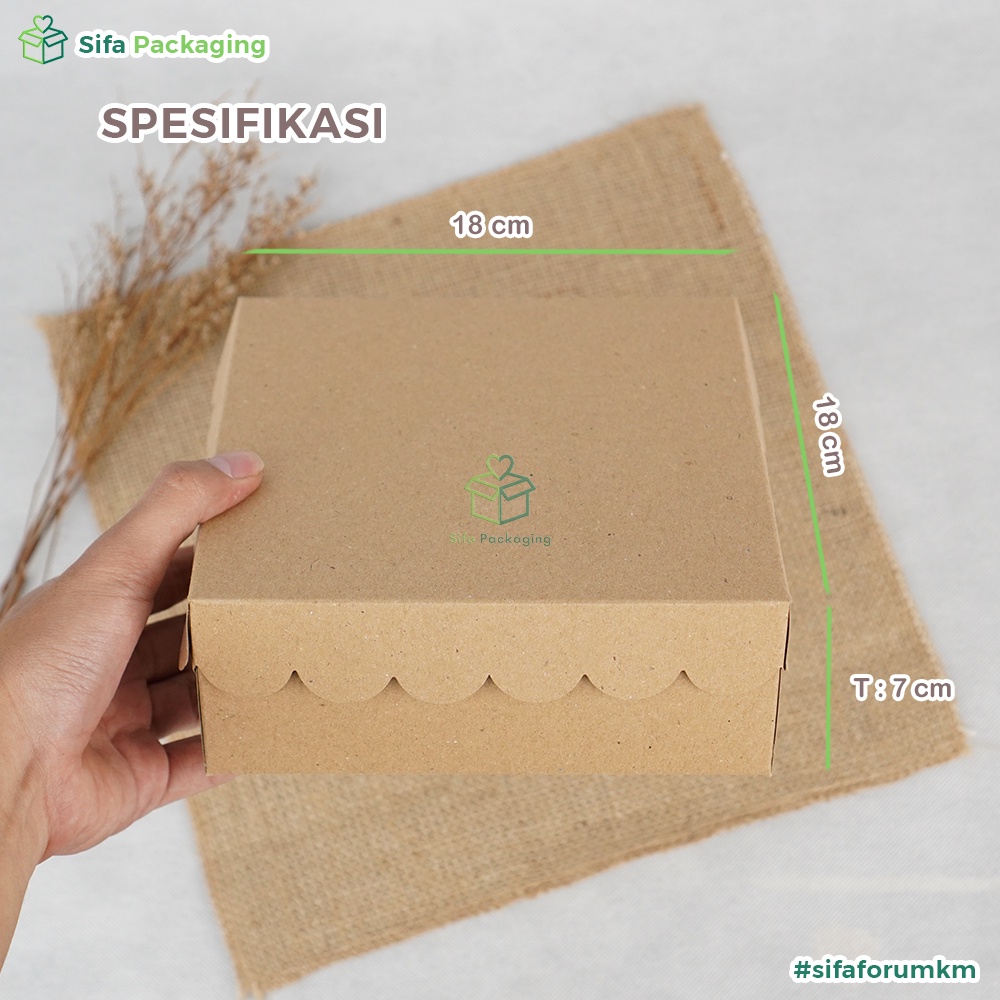 

[25PCS] Dus Nasi 18x18 Kraft Bahan 310 GSM Kotak Nasi Katering Paper Lunch Box Dus Bolu Box Renda