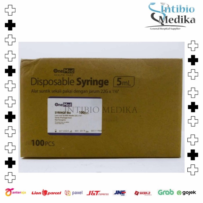 JTTOP" DISPOSABLE SYRINGE SPUIT 5 CC ONEMED / SPUIT 5CC