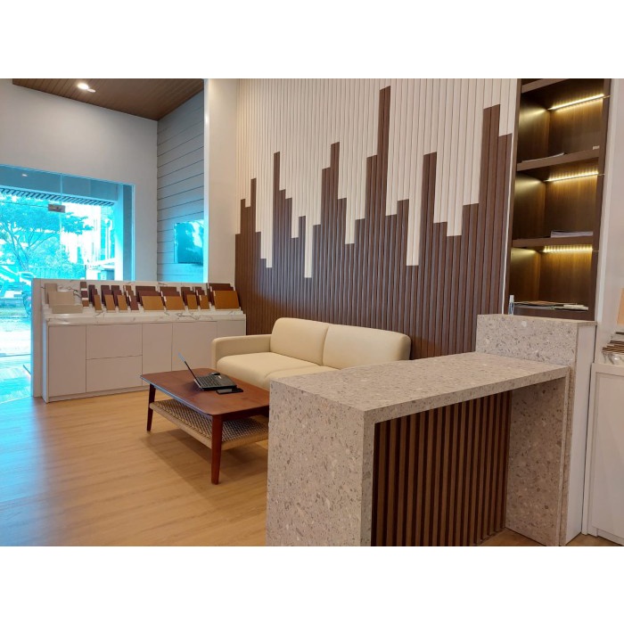 Top Wall Panel BALIAN - D10 STURDY BROWN Triangle / Panel Dinding