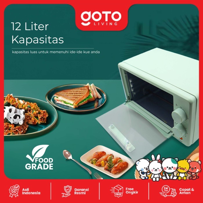Goto Akira Oven Listrik Mini 12L Pemanas Makanan Microwave Low Watt